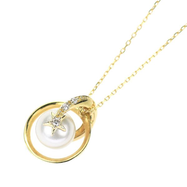 スタージュエリー K18YG アコヤ真珠 ダイヤモンド ペンダントネックレス 6.2mm D0.01ct PEARL ASTRONOMY 2016年クリスマス限定