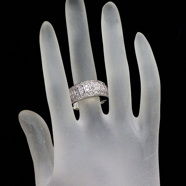 希少 Pt900 天然ピンク ダイヤモンド リング 1.66ct パヴェ