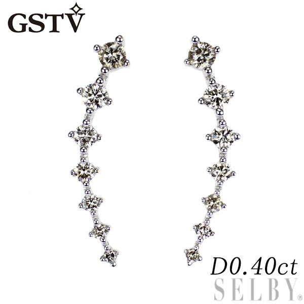 ピアス GSTV GSTVブルーオーロK18YGバイカラーオーバルチャーム片方