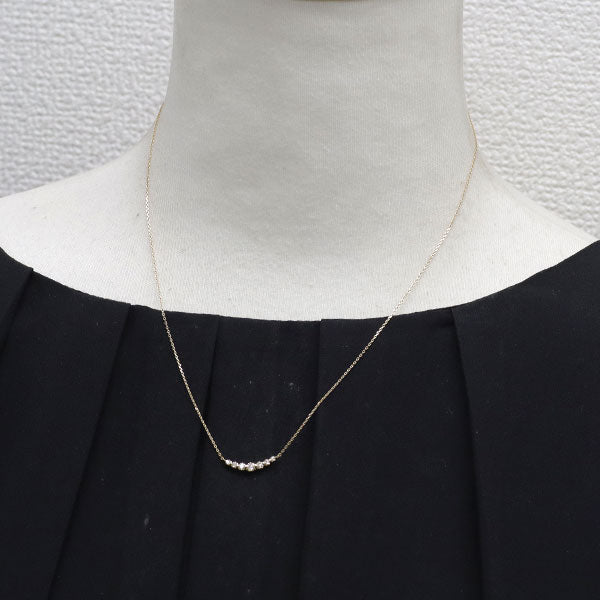 4℃ K18YG ダイヤモンド ペンダントネックレス