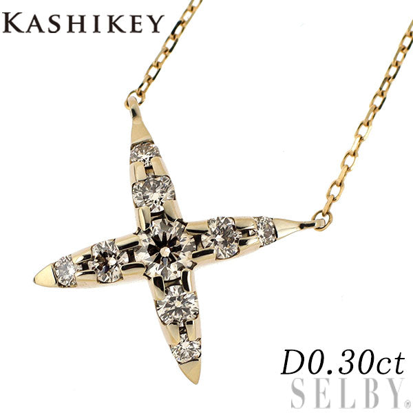 カシケイ/Kashikey K18BG ブラウン ダイヤモンド ペンダントネックレス 0.30ct ネイキッド