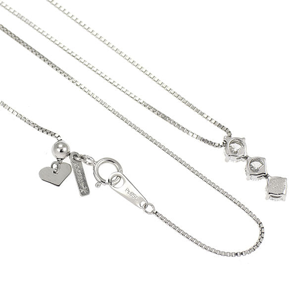 トリロジー Pt900/ Pt850 H＆C ダイヤモンド ペンダントネックレス 0.501ct