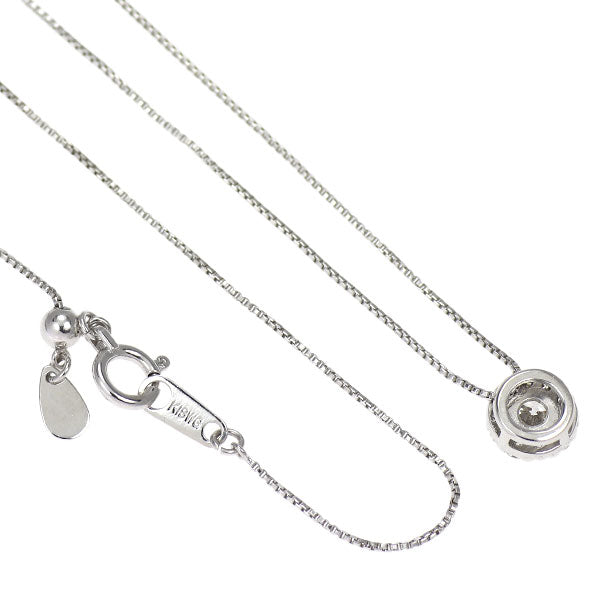 K18WG ダイヤモンド ペンダントネックレス 0.184ct D0.13ct