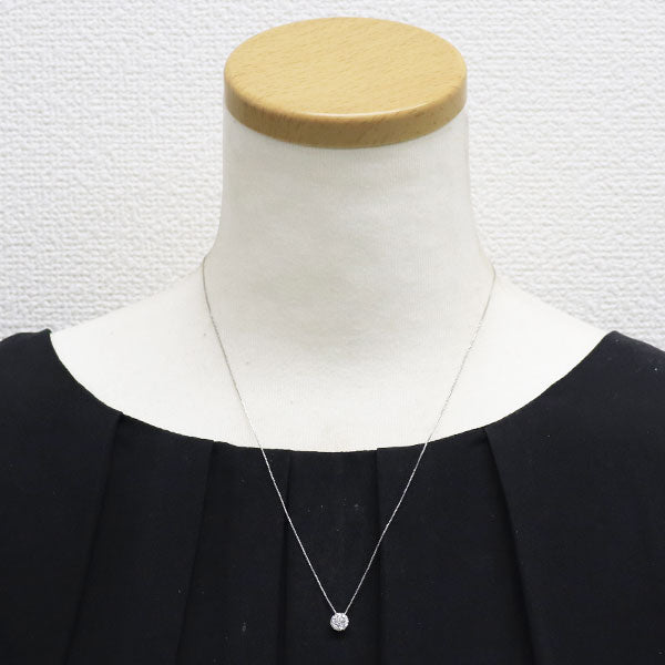K18WG ダイヤモンド ペンダントネックレス 0.184ct D0.13ct