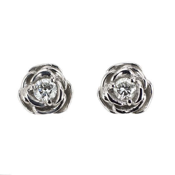 Pt900 ダイヤモンド ピアス 0.20ct フラワー