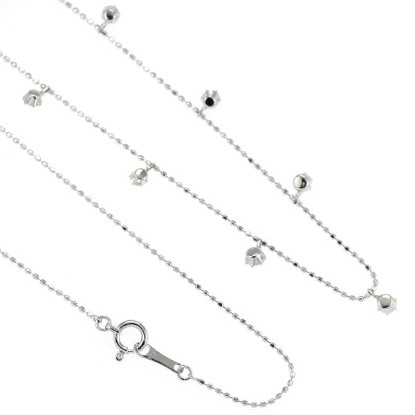 K18WG ダイヤモンド ネックレス 0.50ct ステーション