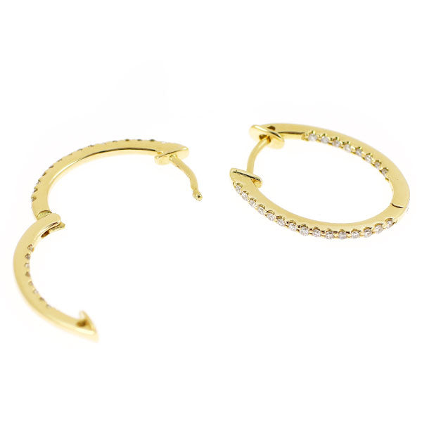 K18YG ダイヤモンド ピアス 0.30ct フープ