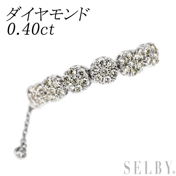 Pt950 ダイヤモンド リング 0.40ct チェーン