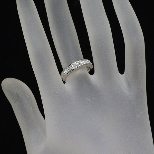 カナディアンダイヤ Pt950 プリンセスカット ダイヤモンド リング 1.00ct ハーフエタニティ