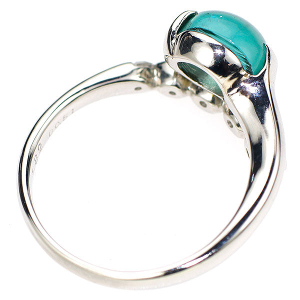 Pt900 トルマリンキャッツアイ ダイヤモンド リング 1.82ct D0.51ct
