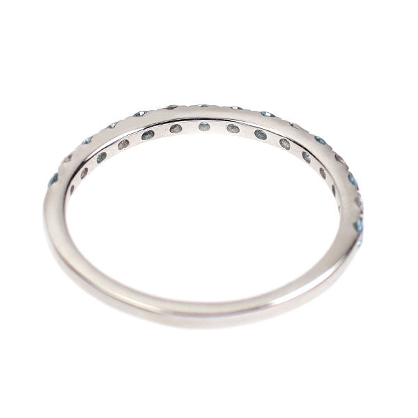 Pt900 アイスブルー/カラーレス ダイヤモンド リング 0.30ct ハーフエタニティ