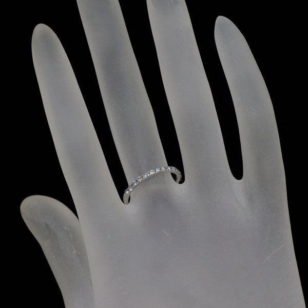 Pt900 アイスブルー/カラーレス ダイヤモンド リング 0.30ct ハーフエタニティ