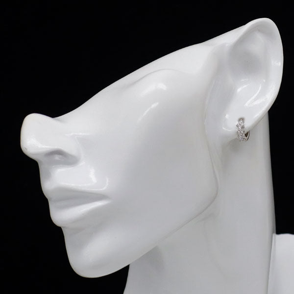 ポンテヴェキオ K18WG ダイヤモンド ピアス 0.32ct フープ