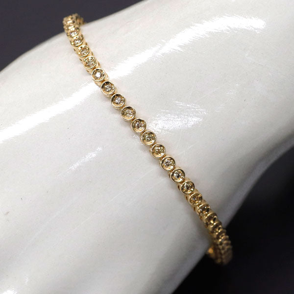 K18YG ダイヤモンド テニス ブレスレット 1.00ct