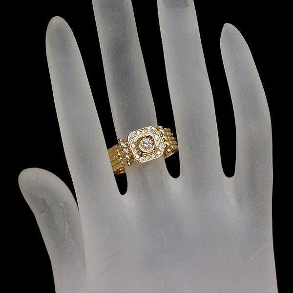 K18YG ダイヤモンド リング 0.34ct