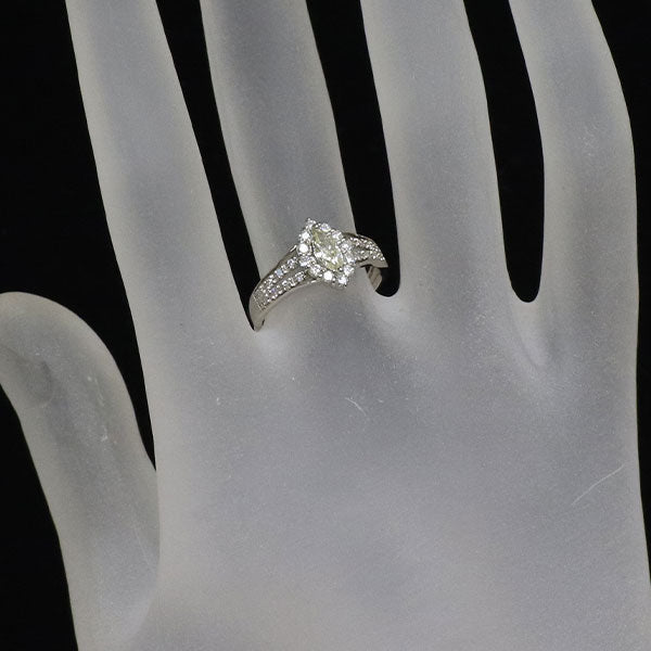 Pt900 マーキス ダイヤモンド リング 0.202ct VLY VVS2 D0.32ct