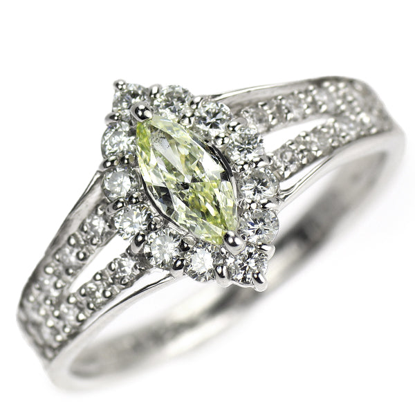 Pt900 マーキス ダイヤモンド リング 0.202ct VLY VVS2 D0.32ct