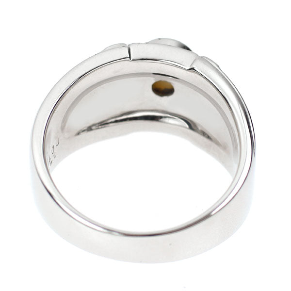 Pt900 クリソベリルキャッツアイ ダイヤモンド リング 1.40ct D0.11ct