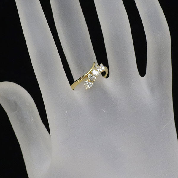K18YG ハートシェイプ ダイヤモンド リング 0.73ct