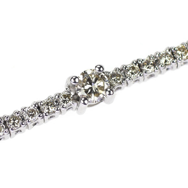 ダイヤモンド/1.00ct テニス ブレスレット K18WG K18WG ダイヤモンド テニス ブレスレット 1.00ct — セルビー