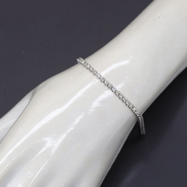 K18WG ダイヤモンド ブレスレット 2.00ct テニス