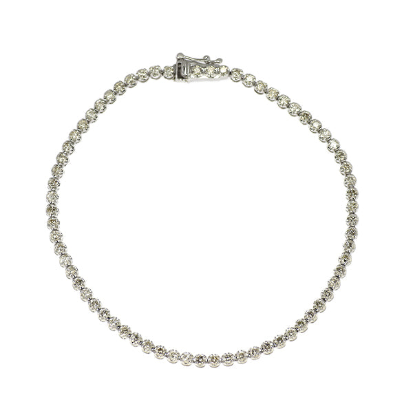 K18WG ダイヤモンド ブレスレット 2.00ct テニス