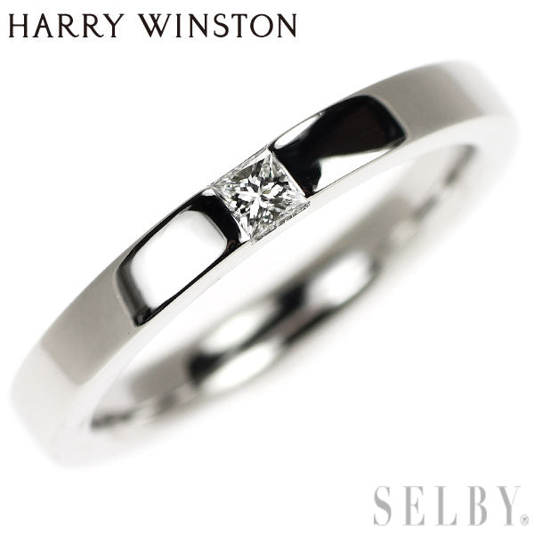 5/美品 ハリーウィンストン Pt950 プリンセスカット ダイヤ リング 指輪 Harry Winston ハリーウィンストン プリンセスカット マリッジリング