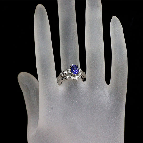 Pt900 タンザナイト ダイヤモンド リング 1.25ct D0.51ct