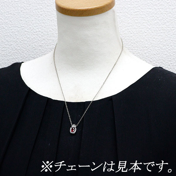 K18WG ルビー ダイヤモンド ペンダントトップ 0.62ct D0.321ct