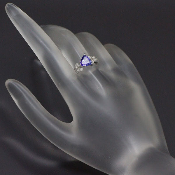 K18WG タンザナイト ダイヤモンド リング 1.22ct D0.21ct