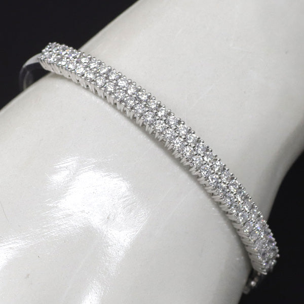 K18WG ダイヤモンド バングル 2.56ct