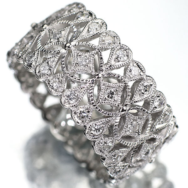Pt900 ダイヤモンド リング 0.80ct アンティークレース フィレンツェスタイル