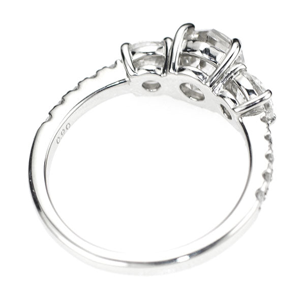 Pt950 ファイヤーローズカット ダイヤモンド ダイヤモンド リング 1.421ct K（FB） D0.90ct