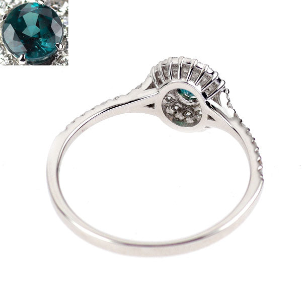 新品 希少 Pt950 アレキサンドライト ダイヤモンド リング 0.213ct D0.28ct【エスコレ】