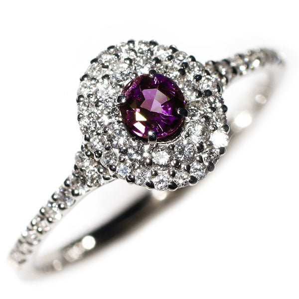 新品 希少 Pt950 アレキサンドライト ダイヤモンド リング 0.195ct D0.28ct【エスコレ】
