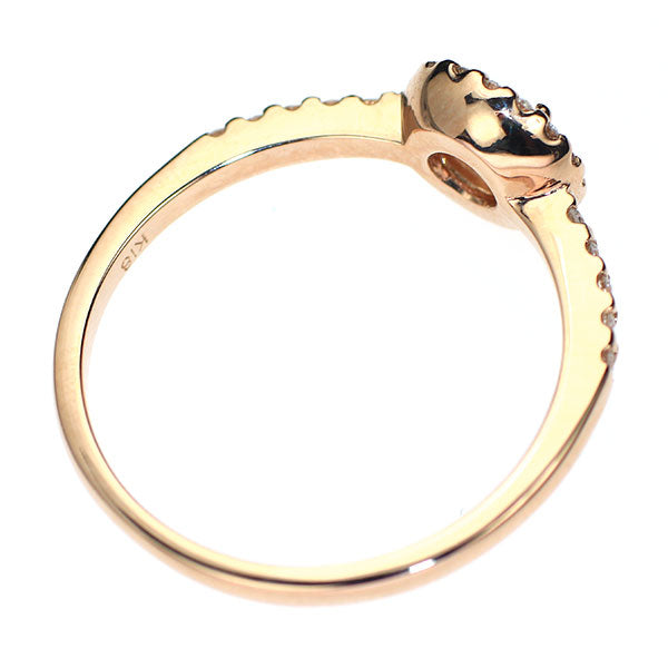K18PG ローズカット ダイヤモンド リング 0.16ct D0.20ct