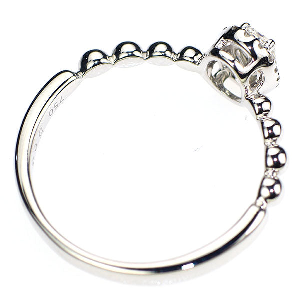 K18WG ローズカット/ラウンドブリリアント ダイヤモンド リング 0.15ct