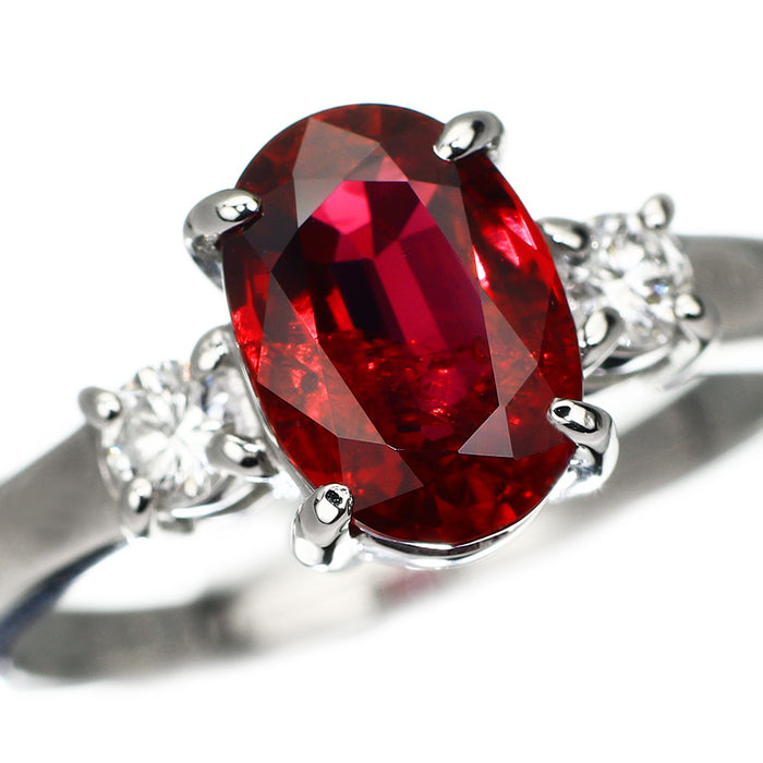 田崎真珠 Pt900 タイ産 ルビー ダイヤモンド リング 2.01ct D0.15ct GIA/AIGS 《セルビー銀座店》【中古】