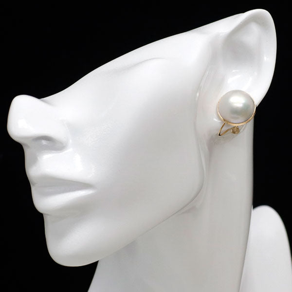 K18YG マベ 真珠/パール イヤリング 径約15.3mm