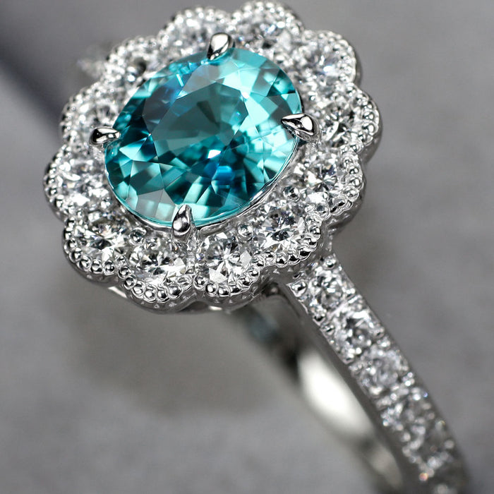 Pt900 マダガスカル産 非加熱グランディディエライト ダイヤモンド