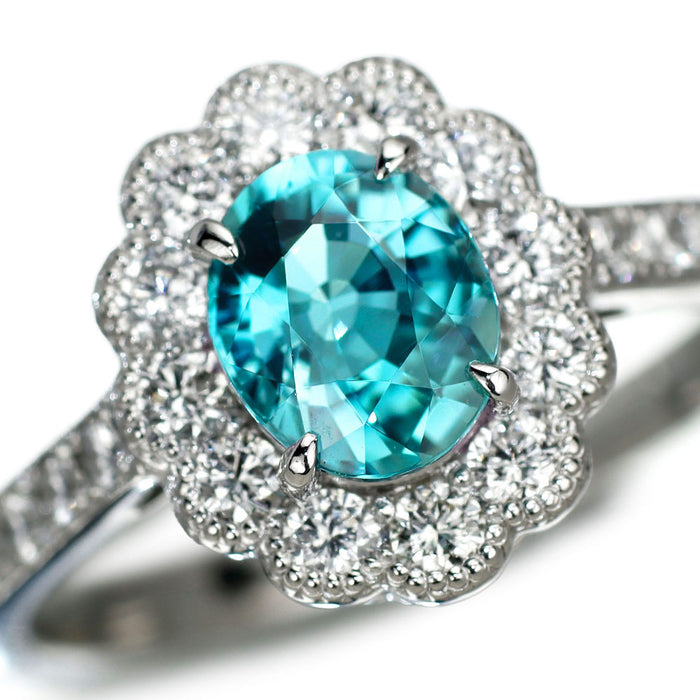 Pt900 マダガスカル産 非加熱グランディディエライト ダイヤモンド