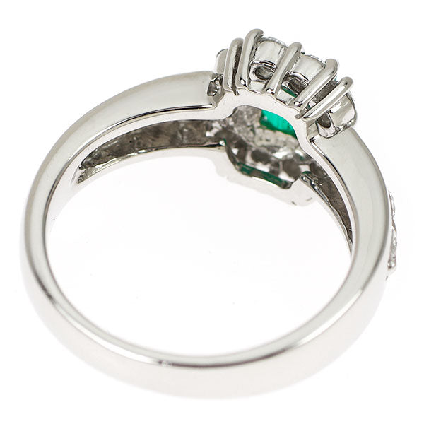 Pt900 エメラルド ダイヤモンド リング 0.51ct D.64ct