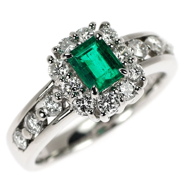 Pt900 エメラルド ダイヤモンド リング 0.51ct D.64ct