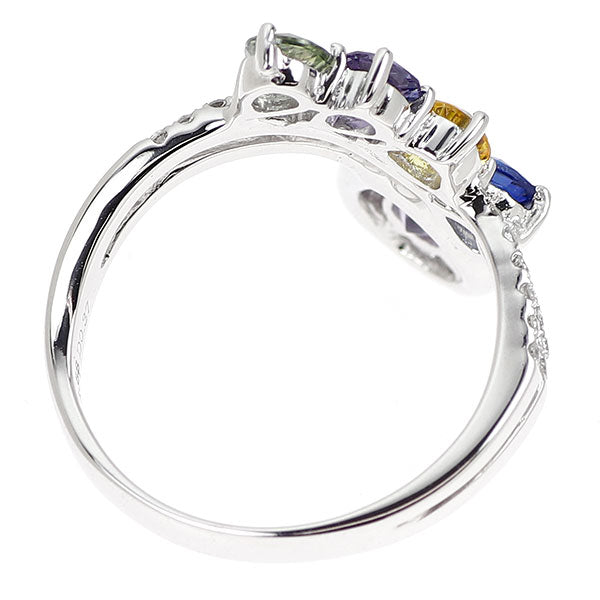 リング K18 ダイヤモンド/サファイア1.68ct 13号 1.3ct サファイア ダイヤモンド リング・指輪 K18イエロー