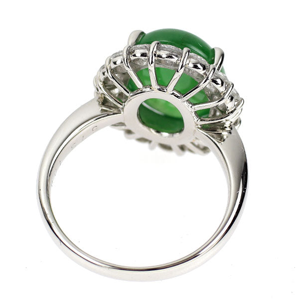 Pt900 翡翠 ダイヤモンド リング 5.73ct D1.08ct — セルビーオンライン