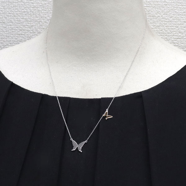 若菜英司 K18WG/PG ペンダントネックレス 蝶