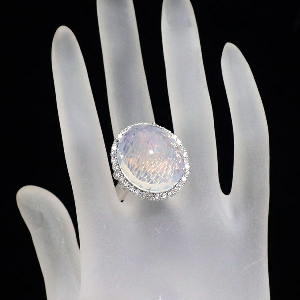 K18WG オパール ダイヤモンド リング 26.58ct D1.56ct — セルビー