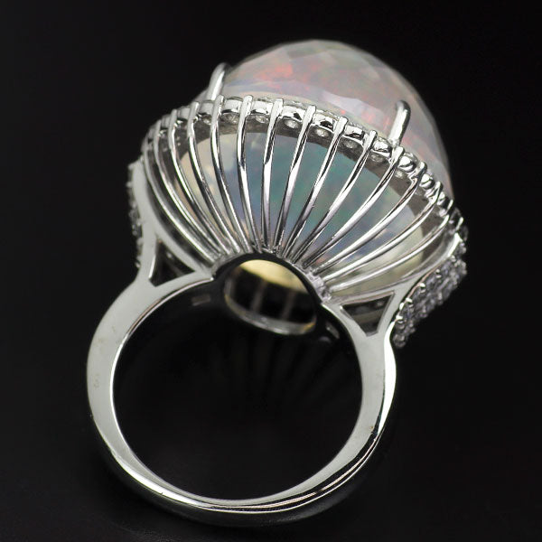 K18WG オパール ダイヤモンド リング 26.58ct D1.56ct — セルビー