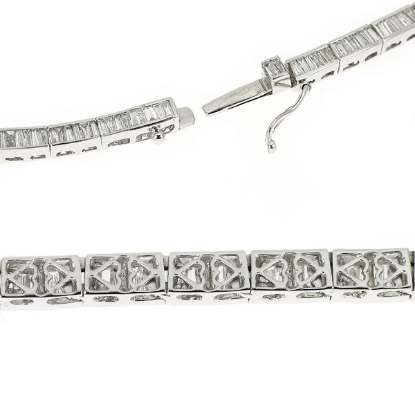 K18WG ダイヤモンド テニス ネックレス 14.37ct 《セルビー銀座店》【中古】