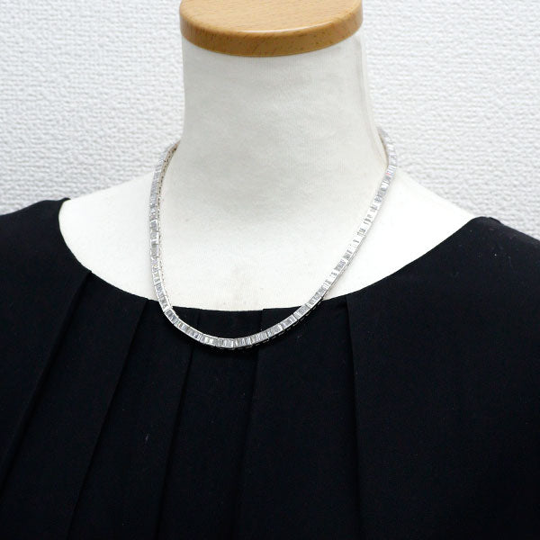 K18WG ダイヤモンド テニス ネックレス 14.37ct 《セルビー銀座店》【中古】